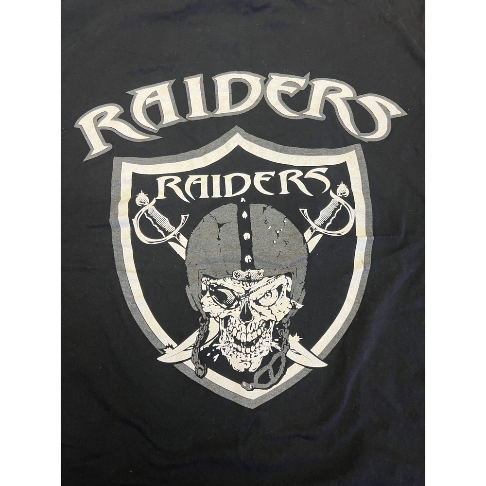JNCO Jeans Mens Oakland Raiders Skull Graphic T-Shirt Black XL NFL‎ Football Tee